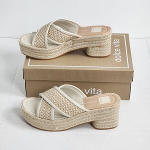 Dolce Vita Cream and Tan Sandals